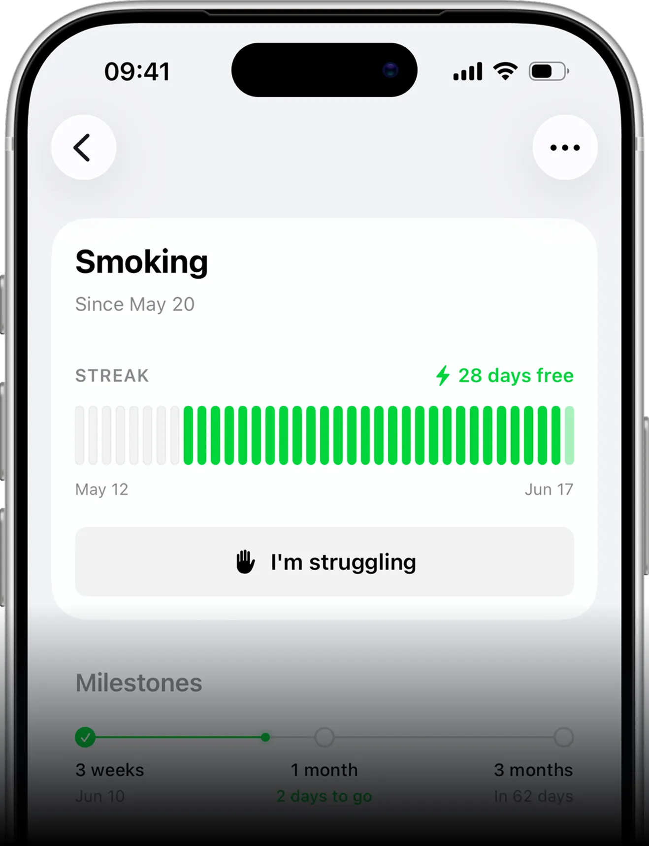 ReLess habit breaker iOS app mockup showing how to quit bad habit